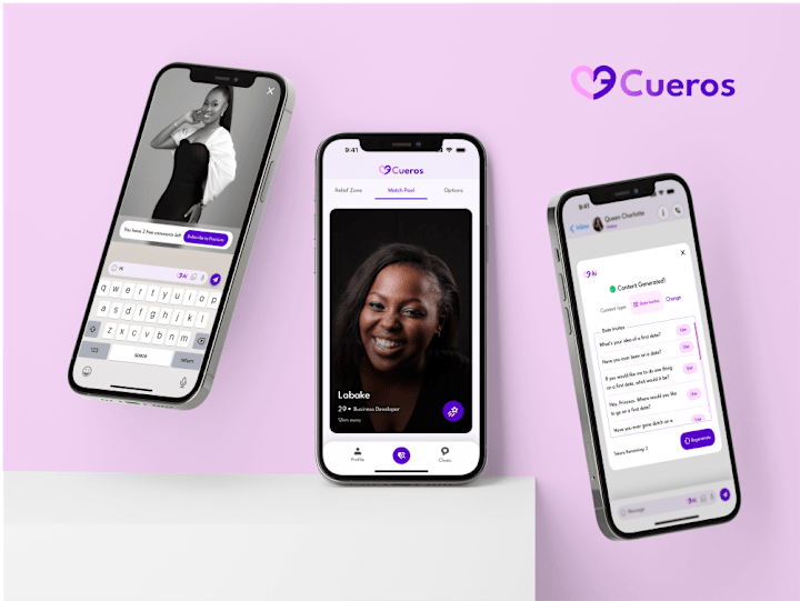 Cover image for An elegant UI Design for Cueros Dating App