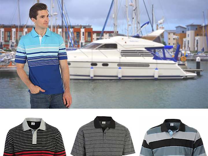 Cover image for Short Sleeve Striped Polo Shirts for Men