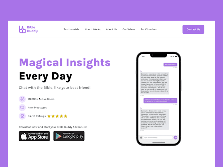 Cover image for Bible Buddy | Website Revamp + Framer Development