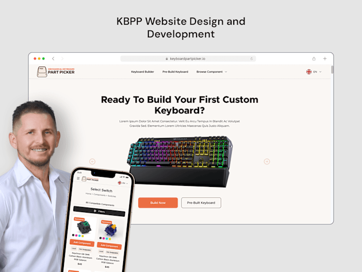 Cover image for Keyboard Part Custom Builder (Ui/Ux Design + Development)