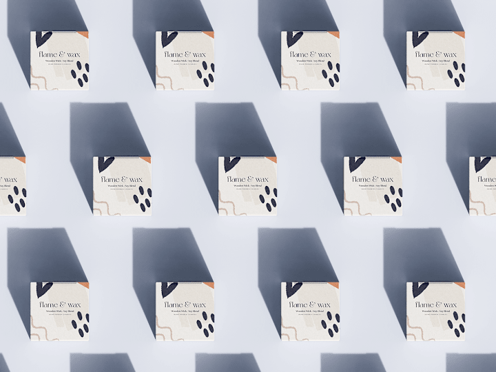 Cover image for Flame & Wax Candles Rebranding & Packaging on Behance