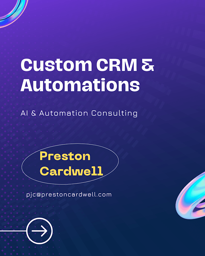 Cover image for Custom CRM & Automations