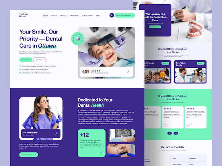 Cover image for TheSmileDoctor : Dental Care Website Design