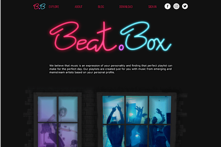 Cover image for Beat.Box Landing Page