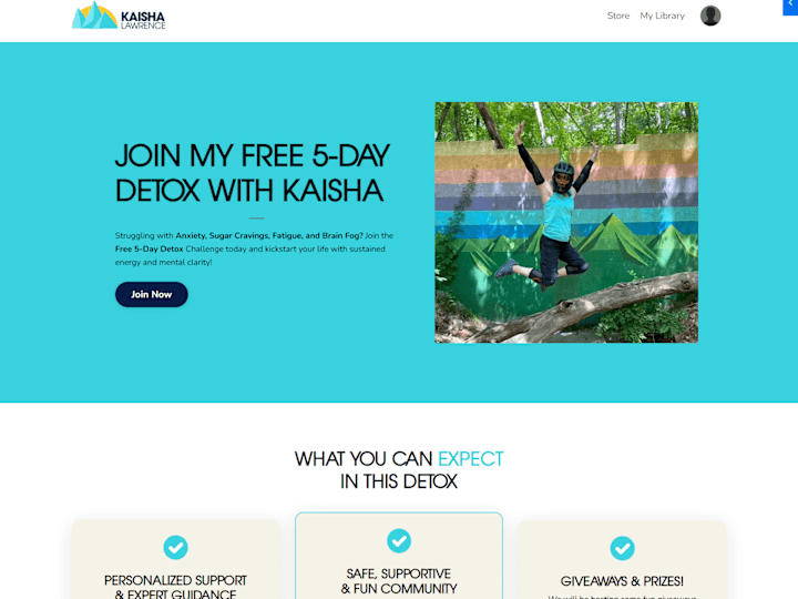Cover image for 5 Day Sugar Detox Presale Landing Page font added