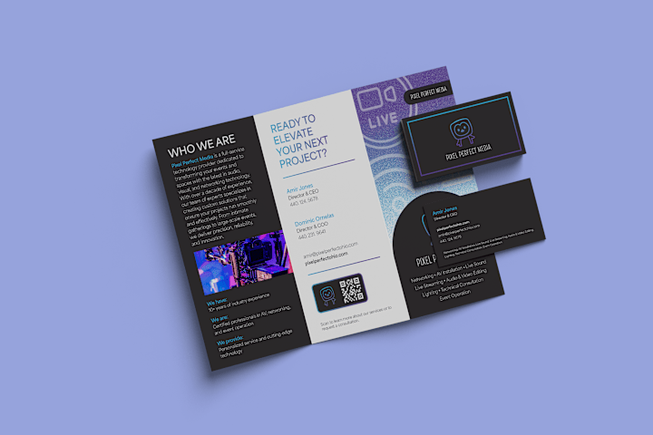 Cover image for Pixel Perfect Media Brochure & Business Card