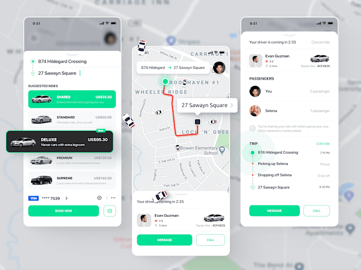 Cover image for Taxi App UI 