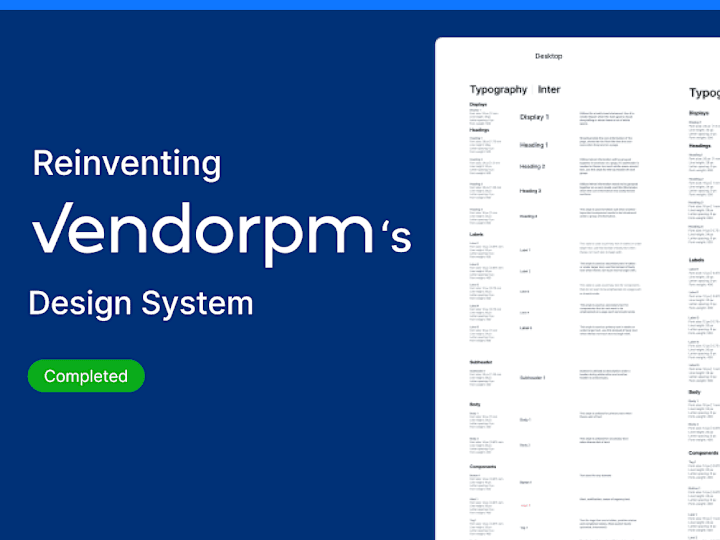 Cover image for VendorPM's Design System