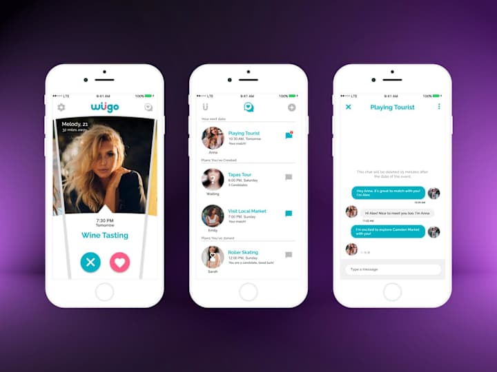 Cover image for Wugo Dating App (UI/UX Design for mobile)