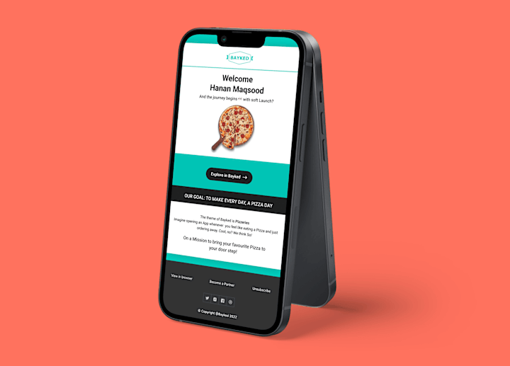 Cover image for Email Template Design for Food App - Bayked