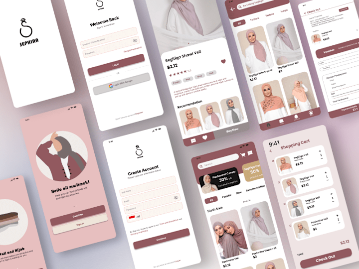 Cover image for Design aplication of Brand Sephira by Shafiyyah  on Dribbble