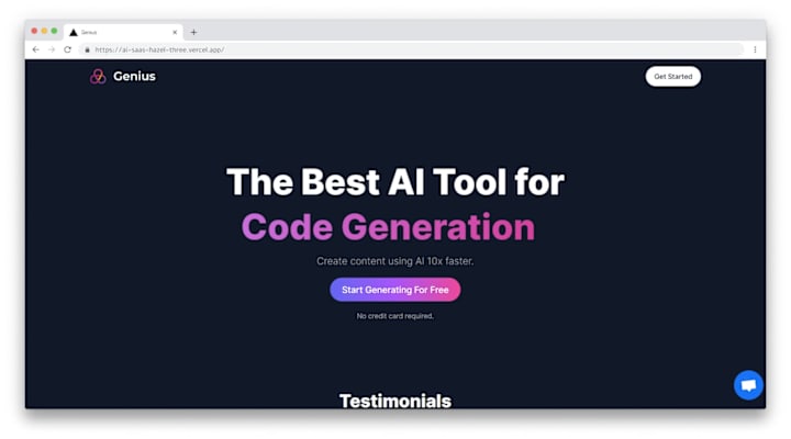 Cover image for Genius - SaaS Project With 5 AI Services