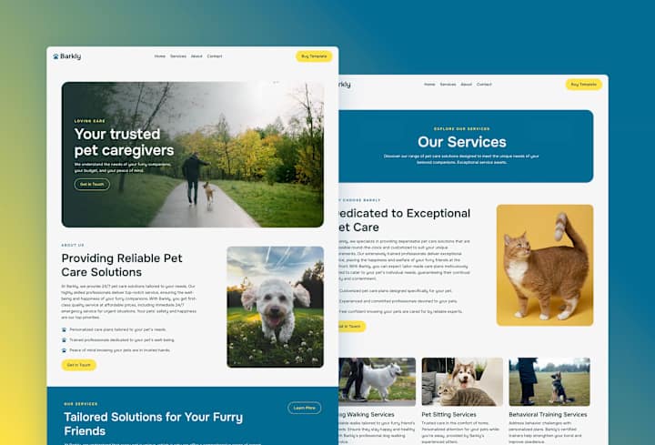 Cover image for Barkly — Framer Pet Care Website