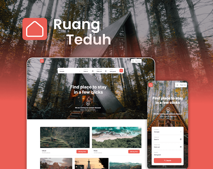 Cover image for Ruang Teduh - Online room rental service website
