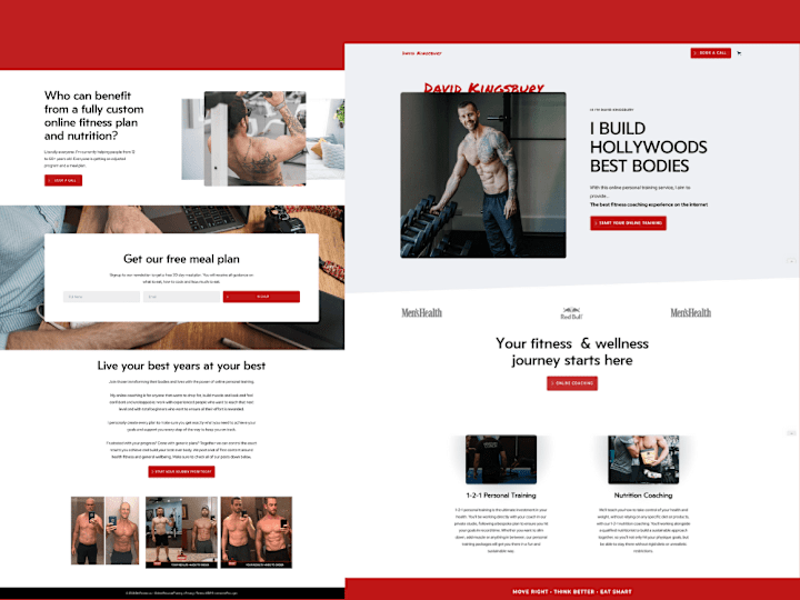 Cover image for Webflow Website Design for Online Fitness Trainer 