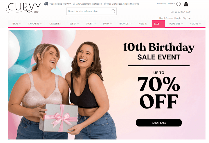 Cover image for Developed and optimized a Shopify store for Curvy Australia