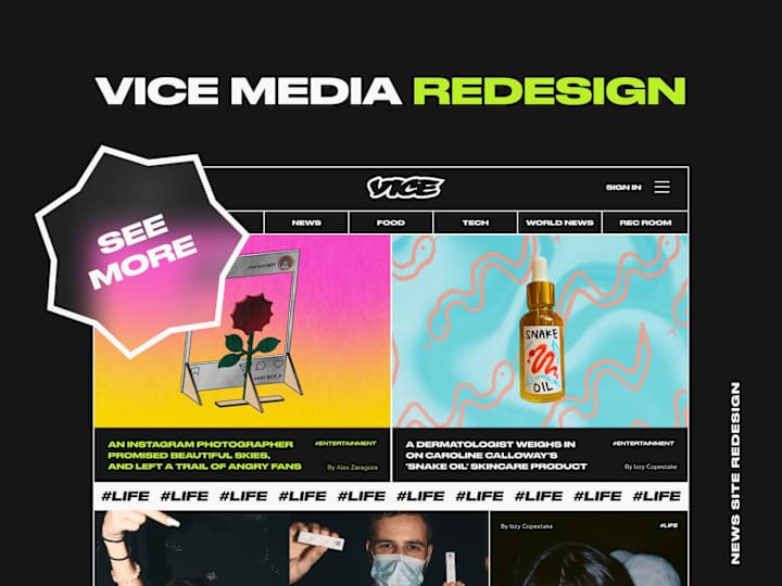 Cover image for Vice — News website redesign :: Behance