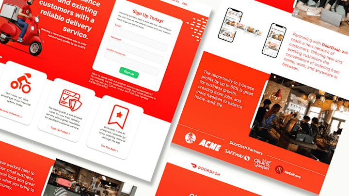 Cover image for DoorDash Landing Page