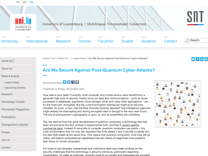 Cover image for Are We Secure Against Post-Quantum Cyber-Attacks?