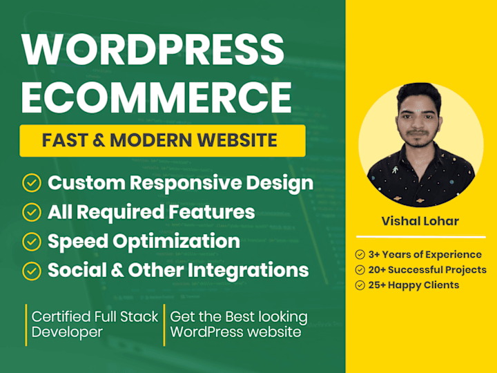 Cover image for I will create a WordPress E-commerce Website with all features