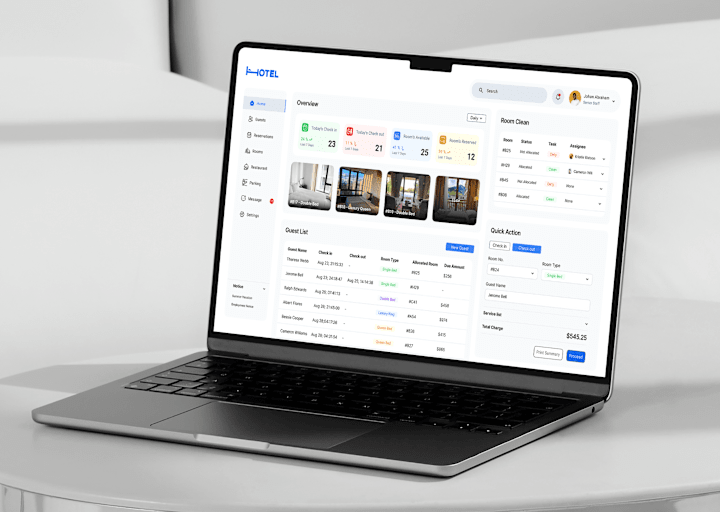 Cover image for Hotel Management Web App UI