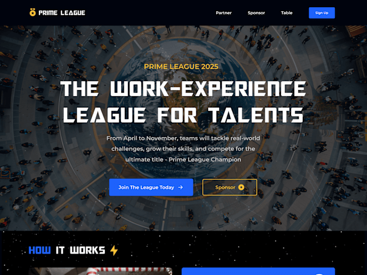 Cover image for Prime League Website Design