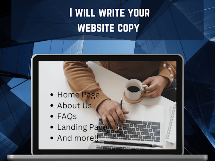 Cover image for I will write your landing page or about us page website copy