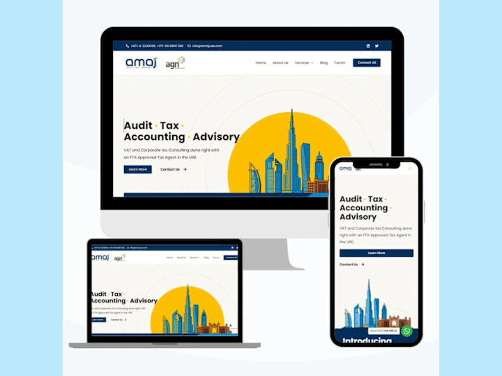 Cover image for Website Design and Development for Amaj UAE
