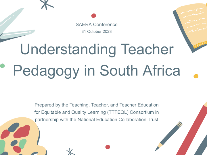 Cover image for National Teacher Pedagogy Study