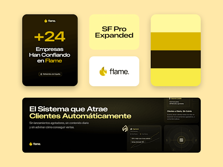 Cover image for Flame branding + website design