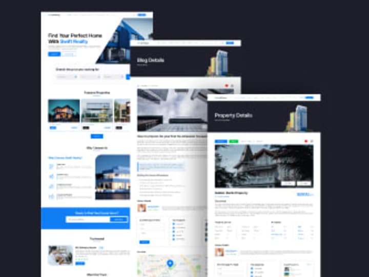Cover image for Swift Realty - Real Estate Website Figma Template