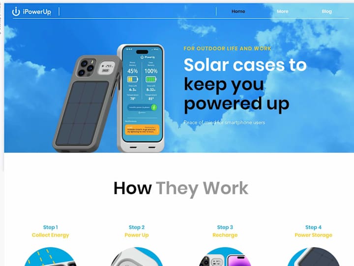 Cover image for Solar Power Phone Case | iPowerUp | Charge Anywhere