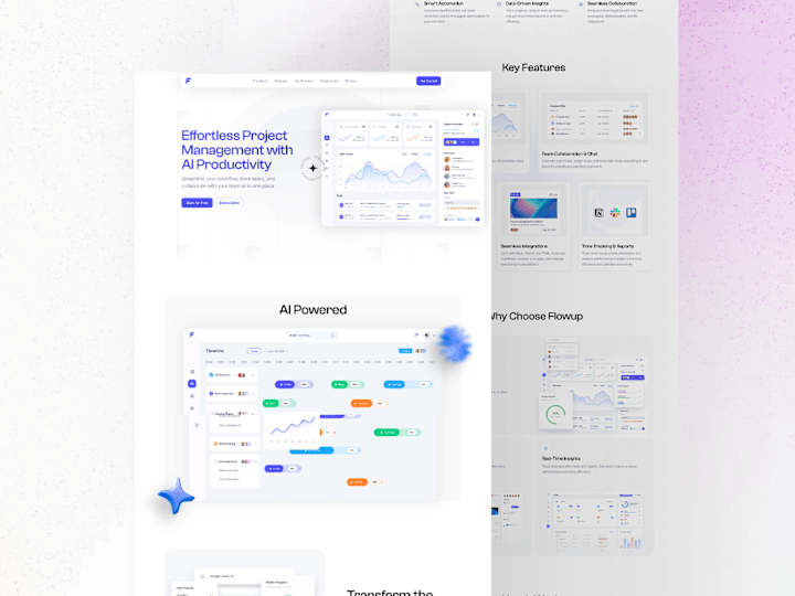 Cover image for FlowUp – A SaaS Landing Page in Framer