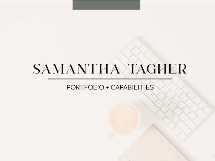 Cover image for Samantha Tagher Graphic Design Portfolio