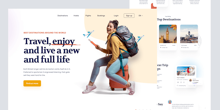 Cover image for Travel agency Landing Page