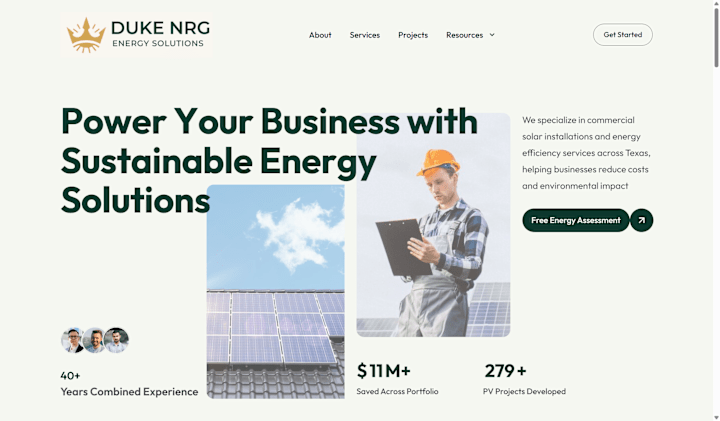 Cover image for DukeNRG - Commercial Solar in Texas