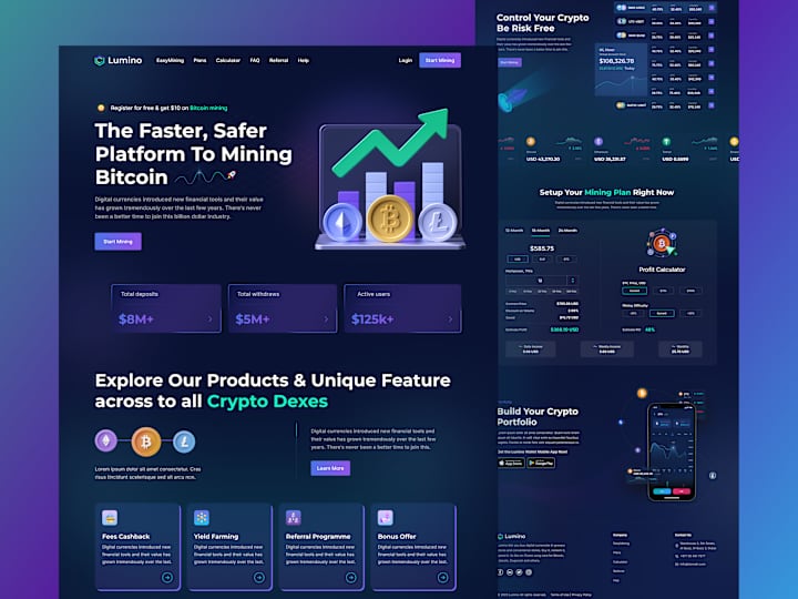 Cover image for Cryptocurrency Mining Landing Page
