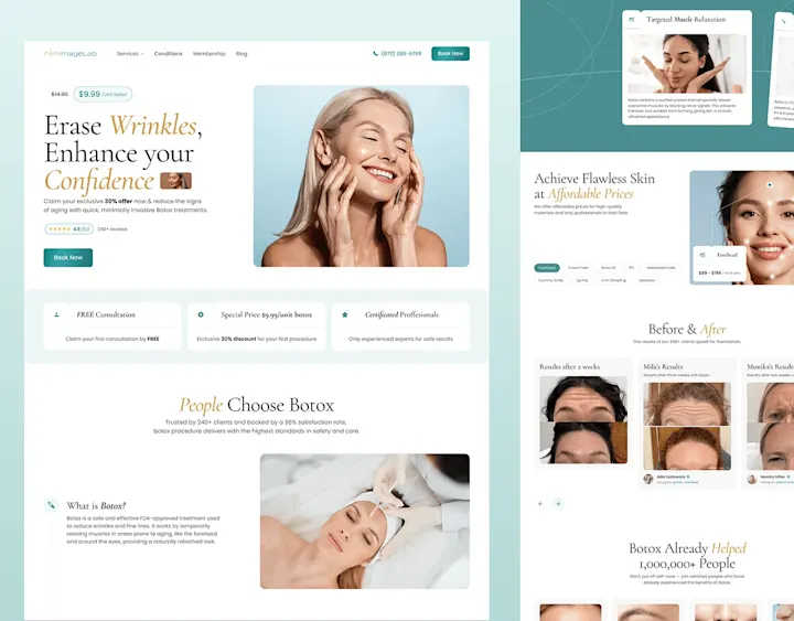 Cover image for Responsive UI/UX Design for Medical Spa Website