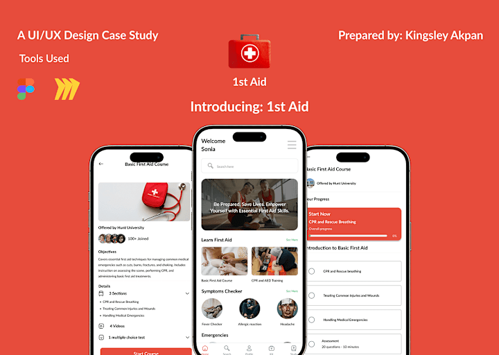 Cover image for 1ST AID App Case study :: Behance