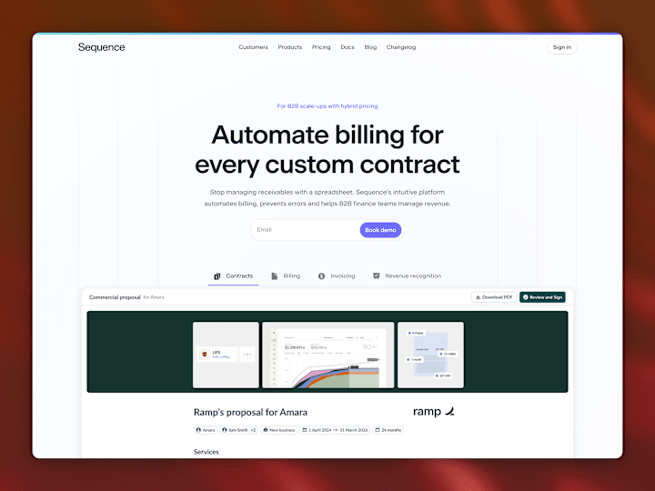 Cover image for Sequence - Landing page