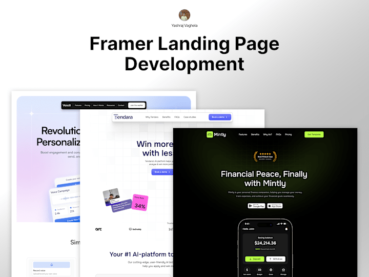 Cover image for Framer Landing Page Development