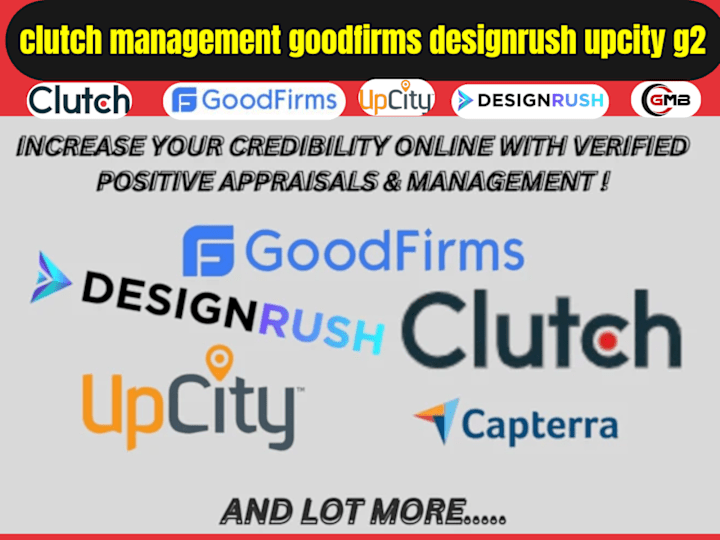 Cover image for I will clutch goodfirms designrush upcity g2  sorlist