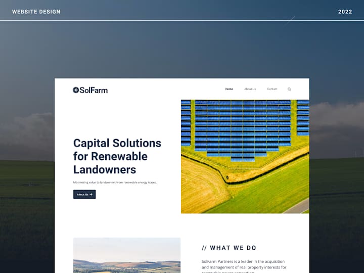 Cover image for Website UI Design: SolFarm