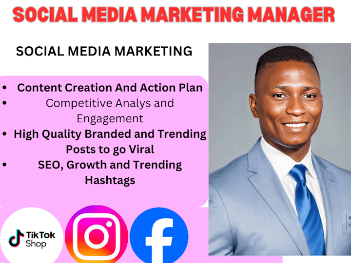 Cover image for social media marketing manager  instagram ads content creator