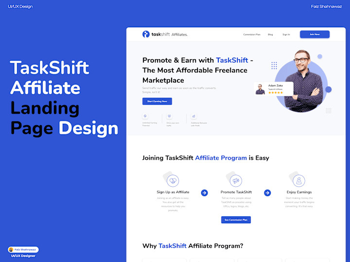 Cover image for TaskShift Affiliate - Landing Page Design