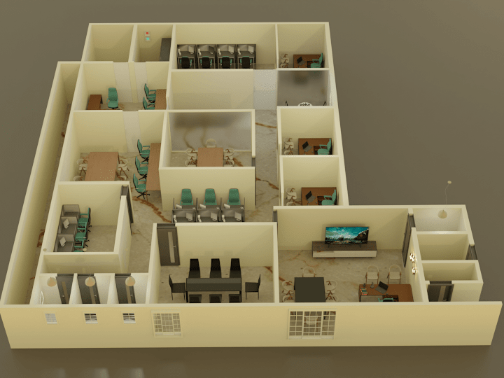 Cover image for I will model 3d floor plans, interior design.