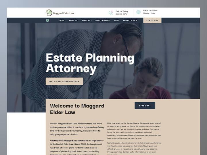 Cover image for Building Trust Through Design for Maggard Elder Law