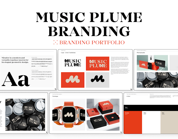 Cover image for Music Plume Branding Project on Behance