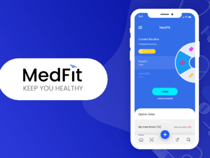 Cover image for https://www.behance.net/gallery/137545459/MedFit-Healthcare-Case