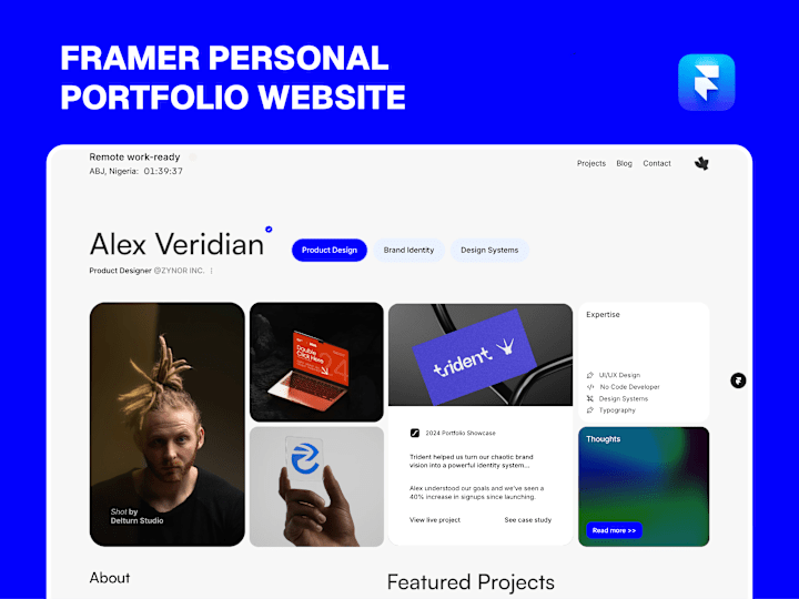Cover image for Portfolio Design in Framer